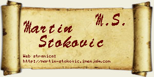 Martin Stoković vizit kartica
